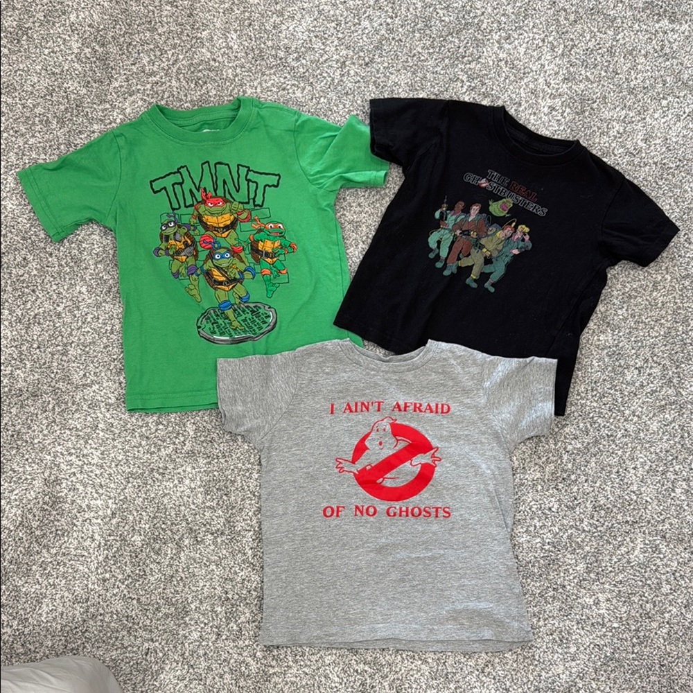 Nickelodeon Green Teenage Mutant Ninja Turtle and Ghostbuster Shirt